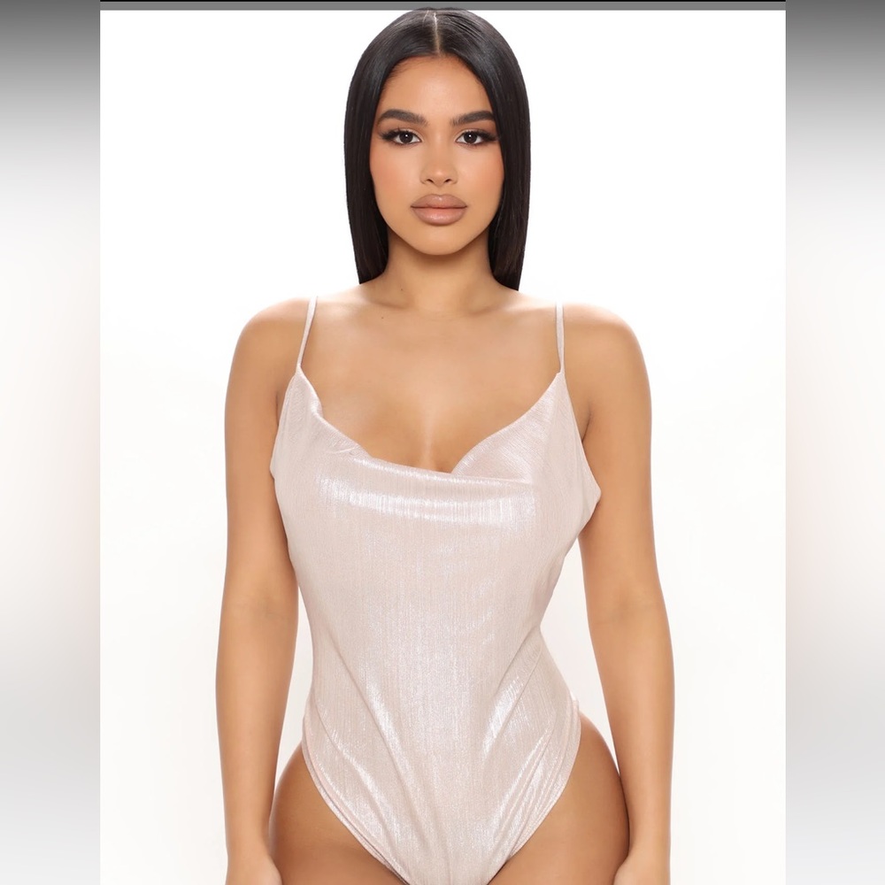 FASHIONNOVA Metallic Bodysuit